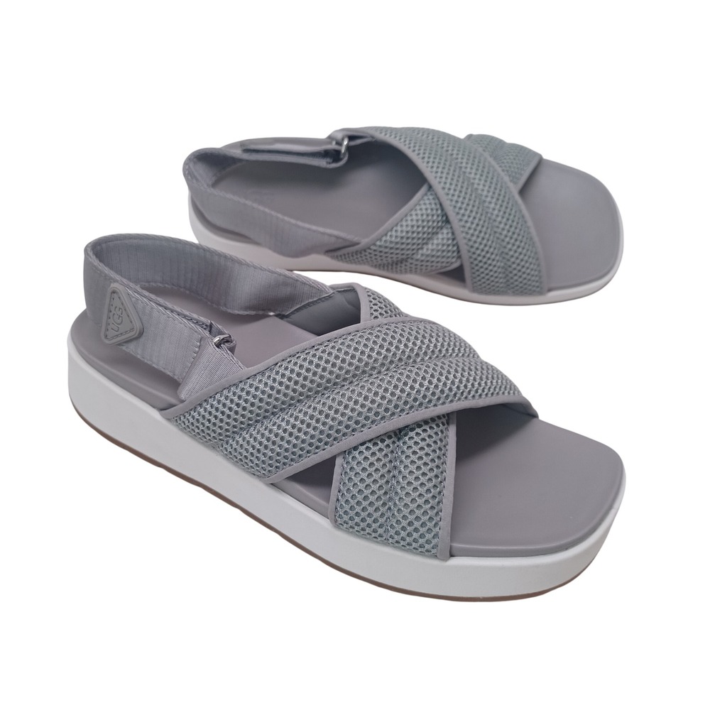 UGG‎ LA Shores Grey Mesh Platform Slingback Sandals 1117277 Womens 8
